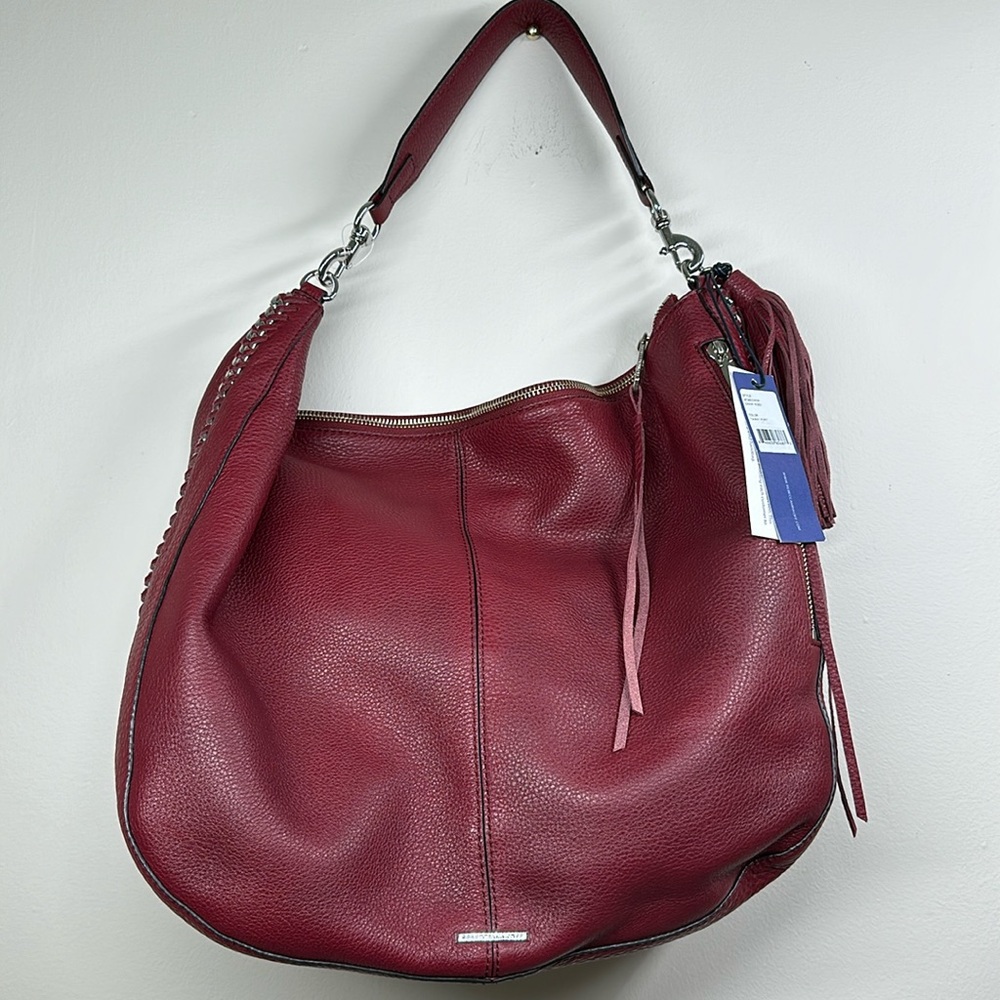 Rebecca Minkoff Chain Tawny Port Leather Hobo Bag